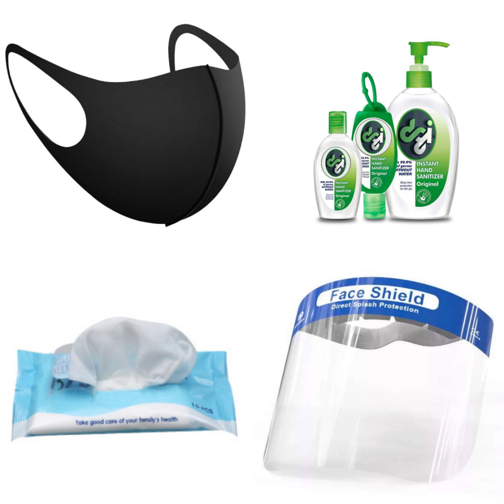 51 car auto dgi ppe bundle kit pack washable mask black hand sanitiser 75 alcohol wipes face shield 800x800 1